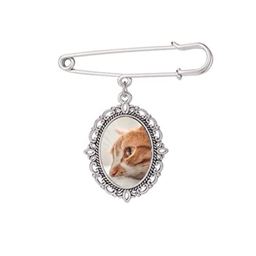 Broche chat pour chemise, robe d'été, grand châle et shooting photo M