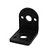 Aexit Black Metal Electrical equipment L Shape Mounting Bracket Holder for 25mm Gear Motor
