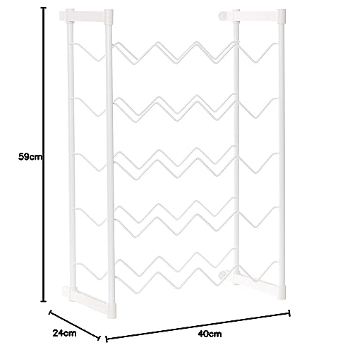 Garrafeiro Adega Para 20 Unidades, Metaltru, Branco com Branco