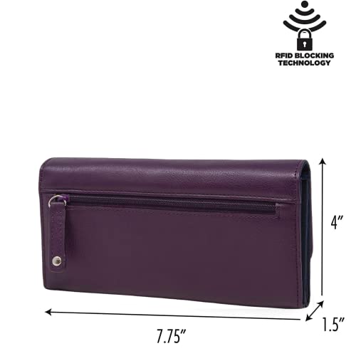 Nautica Money Manager Rfid Women’s Wallet Clutch Organizer (Plum) #TOP2