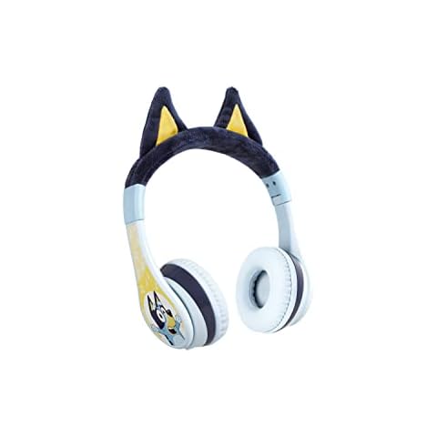 eKids Bluey Bluetooth Headphones for Kids, Wireless Headphones with Microphone Includes Aux Cord, Volume Reduced Kids Foldable Earphones for School, Home, or Travel Cover