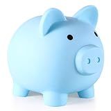 PJDRLLC Piggy Bank for Kids - Unbreakable Plastic Money Bank - Medium Size