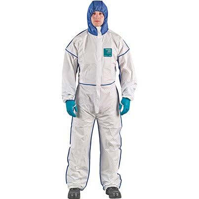 Ansell AlphaTec 1800 Comfort Modell 195 Weiß Chemikalienoverall XL