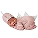 TinaDeer Neugeborenes Baby Photography Requisiten Anzug Strampler Hut Set Langarm Dinosaurier Jumpsuits Outfit Kleinkinder Fotografie Requisiten Zubehör für 0-6 Monate (Rosa, Freie Größe)