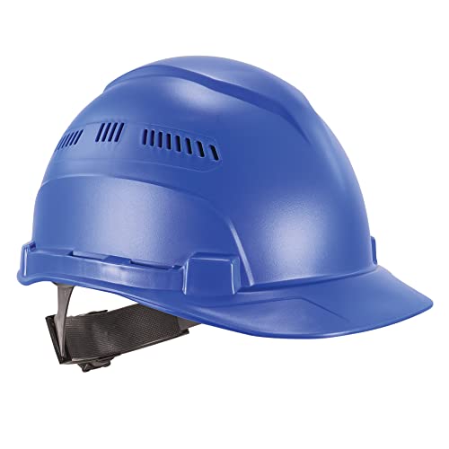 Ergodyne Skullerz 8966 Vented Hard Hat, Lightweight, Cap Style, Adjustable 6-Point Ratchet Suspension, Hdpe Shell, Class C, Blue #TOP18