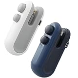 2Pcs Mini Bag Sealer with Cutter and Magnet,Rechargeable Mini Bag Sealer and Cutter,Household Hand Pressure Portable Snack Plastic Heat Sealing Machine for Snacks,Food Freshness Storage (White+Blue)