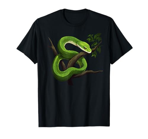Serpents sur branche Reptile Mamba Langue Terrarium Serpent Serpent T-Shirt