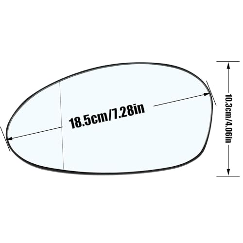 Cristal de espejo calefactable para BMW E46 E90 E87, retrovisor de puerta transparente 2