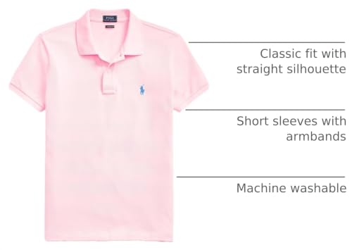 Image of Polo Ralph Lauren Women's Classic Fit Mesh Polo Shirt, CarmelPink, X-Small