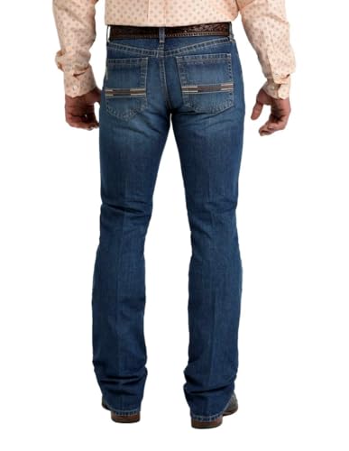 Cinch Western Jeans Mens Ian Bootcut 34 x 34 Medium Wash MB307360013