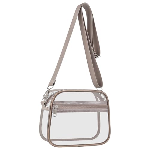 Image of Clear Bag for Stadium Events Clear Sports Fan Handbags Purses with Adjustbale Strap for Concerts Festivals Game Day