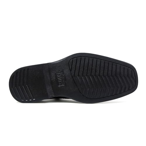 Florsheim Reveal Cap Toe Jr Boys' Toddler-Youth Oxford, 3.5 W US Big Kid, Black - Thumbnail 4