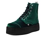T.U.K. Shoes V9759L Womens Boots, Green Velvet Viva Mondo Boot - US: Womens 9 / Green/Fabric