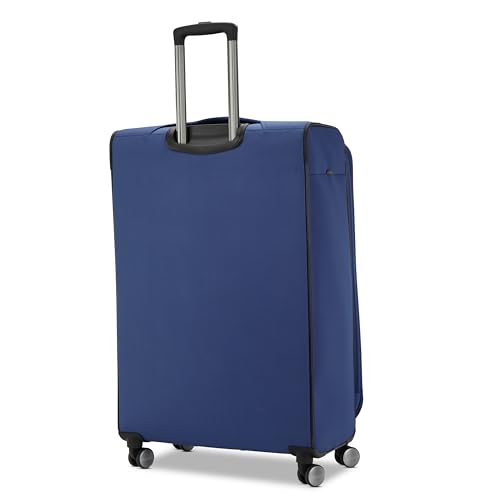 Image of Samsonite Ascella 3.0 Lightweight Softside Luggage Spinner Collection, Sapphire Blue, Checked-Large Spinner, Ascella 3.0 Softside Expandable Luggage With Spinner Wheels