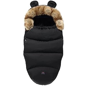Pram Footmuff,Stroller Padded Footmuff Cover Cosy Toes,Baby Winter Foot Cover,Warmth,Windproof, Waterproof, Cold Resistant, Washable, Black, 1
