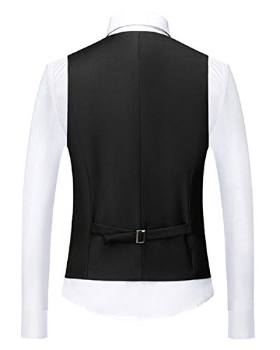 Wemaliyzd Mens 3 Piece Tuxedo Suit Classic Fit Double Breasted Vest Pants4