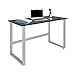 Produktbild hjh OFFICE 830076 Schreibtisch 120x60 cm WORKSPACE Light I Schwarz/Silber schmaler Computertisch mit Stahlgestell