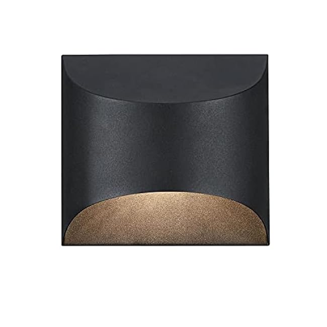 Westinghouse 6122800 Nardella Transitional One Light Dimmable LED Outdoor Wall Fixture, Textured Black Finish, Dark Sky Friendly