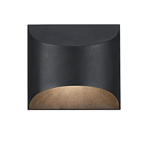 Image of Westinghouse 6122800 Nardella Transitional One Light Dimmable LED Outdoor Wall Fixture, Textured Black Finish, Dark Sky Friendly