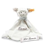 Steiff Lita Lamm Schmusetuch mit Namen Bestickt, Soft Cuddly Friends Baby & Kleinkinder Spielkamerad & Einschlafhilfe, Mädchen Jungen Stofftier Kuscheltuch Schnuffeltuch Kuscheltier
