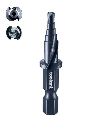 toolant Mini Step Drill Bit 1/8-1/4 1/4 Hex Shank Only 1 Short Drill Body for Extremely Tiny Spaces M2 HSS & Nitriding Coating