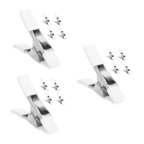 Balacoo 3sets Backdrop Holder Clamps White Plastic Mini Clamps Heavy Duty Spring for Crafts and Photography 5pcs*3