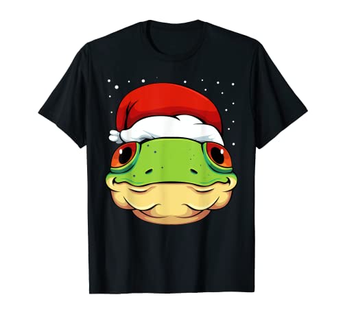Rana Santa Sombrero Navidad Pijama Lindo Animal X-Mas Camiseta