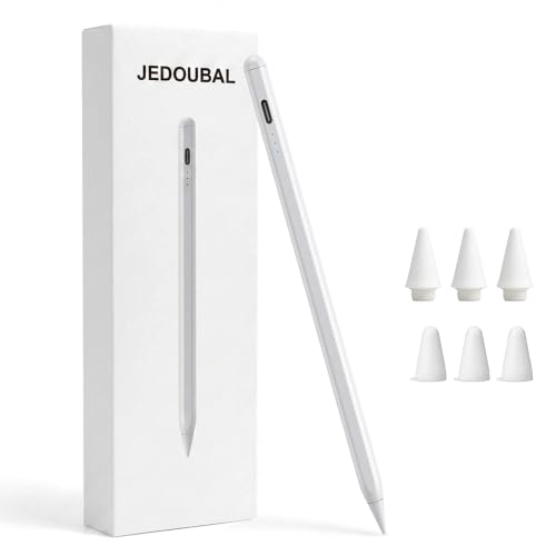 Image of JEDOUBAL Stylus Pen for iPad 2018-2026, 3X Fast Charging iPad Pencil with Palm Rejection & Tilt Sensitivity, Apple Pencil Alternative No Bluetooth Required Compatible with iPad Pro Air Mini