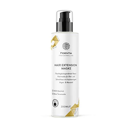 Fidentia Hair Extension Maske | Ohne Silikone, Sulfate | Professionelle Pflege Kur für Haarverlängerungen, Perücken, Tressen und Haarteile aus Echthaar Cover