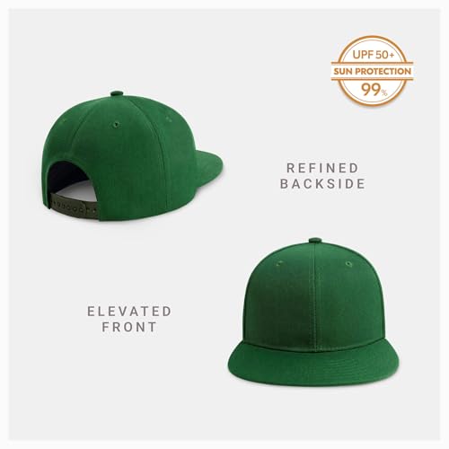 Image of CHOK.LIDS Flat Bill Visor Classic Snapback Hat Blank Adjustable Brim High Top End Trendy Color Style Plain Tone Baseball Cap