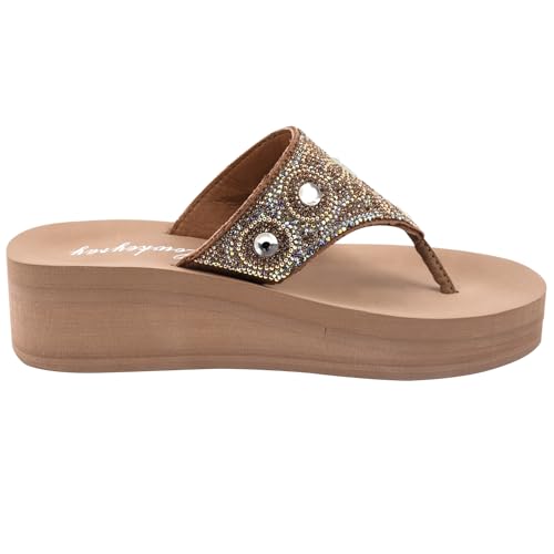 Image of Lowkeyray Womens Flip Flops Beach Comfort Thong Style Sandals for Women in Summer