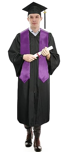 Image of Plain Graduation Stole Sash 60 Inch Unisex Adults Solid