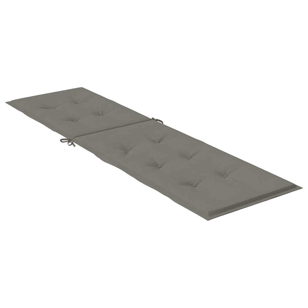 Nakładka na leżak melanżowy, ciemnoszary (75 + 105) x 50 x 4 cm, materiałowa tapicerka na meble ogrodowe, antypoślizgowa konstrukcja i miękka tapicerka