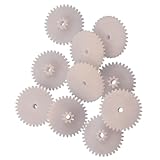 Getriebewelle 10 Stück 0,5 M 8 T 34 T Doppelschichtzahnrad 0,5 Modul 34 Zähne 8 Zähne Bilayer-Kunststoffzahnrad 2 mm lose Passform 34082B DIY-Modellzahnrad Ritzel des Motors