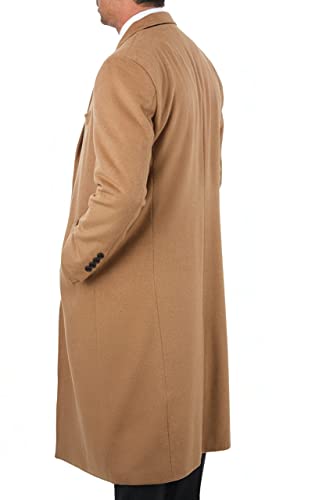 Image of THE SUIT DEPOT Mens Single Breasted Wool Cashmere Full Length Overcoat