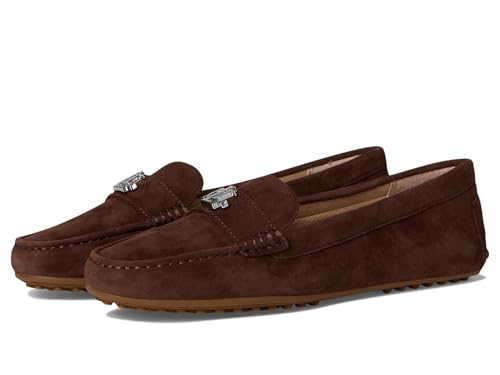 Lauren Ralph Lauren Women's, Barnsbury Suede Loafers, Dark Hickory, 8.5 Medium