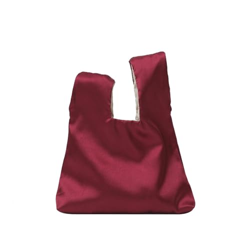Image of Small Satin Wrist Clutch Purse Bag Mini Knot Evening Handbag for Women