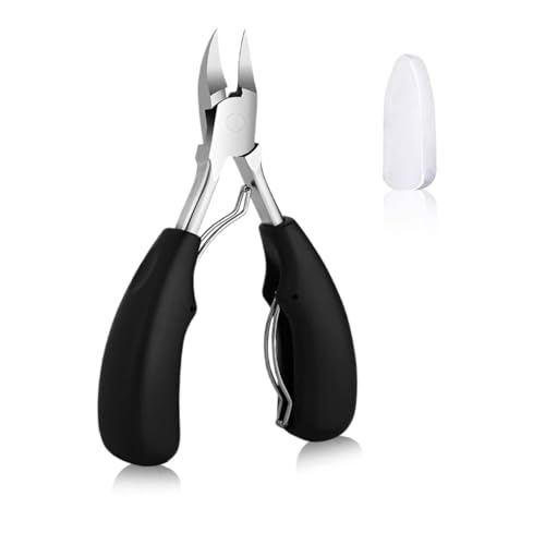 OMBRISA Heavy Toe Nail Clippers for Thick Nails Heavy Duty Ingrown Toenail Clippers Professional Nail Cutter Nail Scissors for Toenails Stainless Steel Toe Nail Clippers Sharp Curved Blade