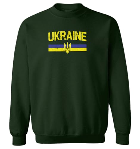 Haase Unlimited Ukraine Trident with Flag - Ukrainian Toddler Fleece Crewneck Sweater