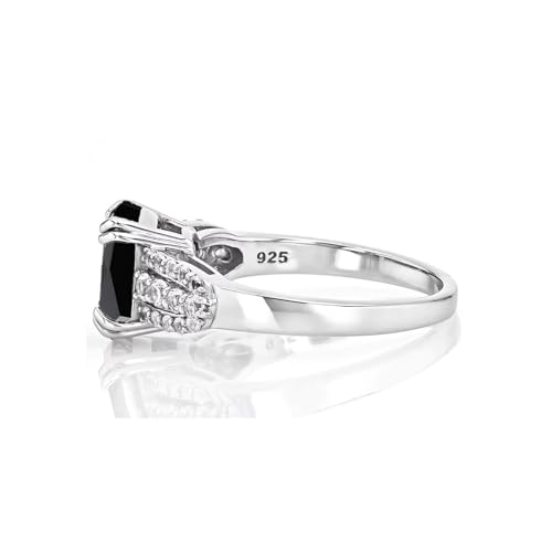 10K 14K 18K Gold 2 Carat Cushion Cut Gemstone Engagement Rings for Women with Moissanites/Diamonds 8X6MM Cushion Birthstone Promise Anniversary Ring for Her Size 3-153