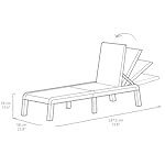 Keter Palma Sonnenliege klappbar Graphitgrau