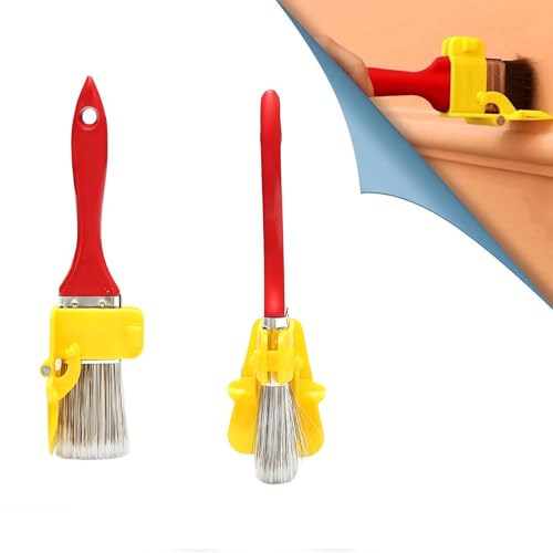 XTAIQD 2Pcs Cutting in Paint Brush, Cutting in Tools for,Paint Brush Edger,Cutting in Brush,Edging Paint Brush,Interior Wall Concealed Corner Paint Brush for Home Office Wall Ceilings Edges Trim