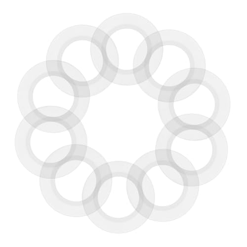 ELAYARD 10個 漏れ防止シールリング シリコーン製 浴槽 洗面台排水栓用 防水密封パッキン キッチン バスルーム対応 排水口オーバーフローカバ