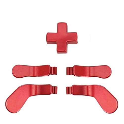 Image of TNP for Elite Controller Paddles Compatible with Xbox Elite Series 1, 2 & Core Controller - 5 in 1 Accessories Replacement Metal Stainless Steel Paddles Trigger & D-Pad Parts, Red