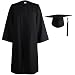 OSBO GradSeason Unisex Matte Adult Graduation Gown Cap Tassel Set Black