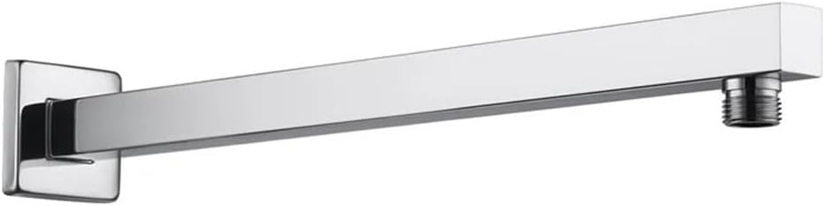 40CM Square Shower Arm Stainless Steel Rainfall Shower Head Extension Pipe Bathroom Wall Mounted Extender Arm Accessories