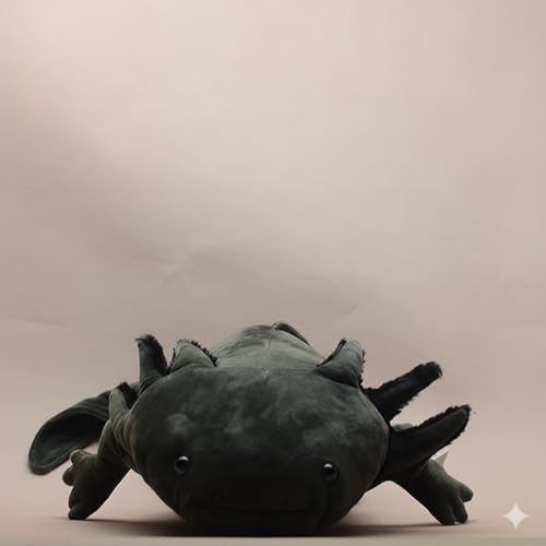 Peluche Axolotl Noire Massive : un Câlin Doux pour Réconforter Petits et Grands