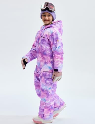 Image of GEMYSE Kids One Pieces Ski Suits Jumpsuits Boys Girls' Winter Outdoor Snowboarding Waterproof Snowsuits