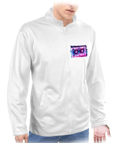 MERCHANDMANIA Chaqueta técnica 1 impresión cinta casette retro