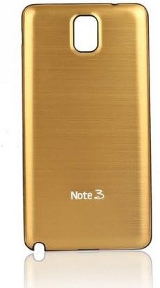 1pc Brushed Metal Aluminum Alloy Replacement Back Housing Battery Door Plate Cover Case for Samsung Galaxy Note 3 Note III N9000 (Gold)
